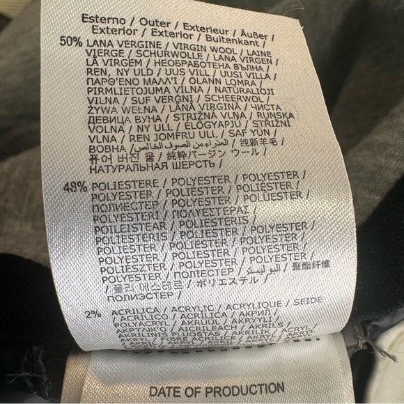 Add Down Cream Wool Hooded Jacket Size 4 Neutral Minimalist - Picture 16 of 16